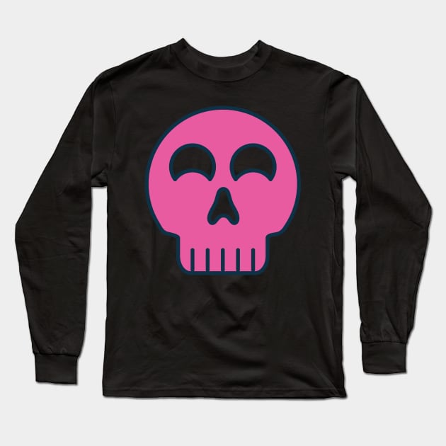 Cute Skull Long Sleeve T-Shirt by Jonathan Wightman